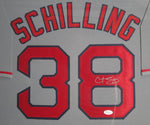 Boston Red Sox Curt Schilling SIGNED Framed Matted Jersey JSA COA