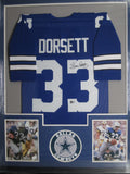 Dallas Cowboys Tony Dorsett SIGNED Framed Matted Jersey BECKETT COA