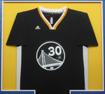 Golden State Warriors Stephen Curry SIGNED Framed Matted Jersey JSA COA