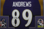 Baltimore Ravens Mark Andrews SIGNED Framed Matted Jersey BECKETT COA