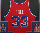 Detroit Pistons Grant Hill SIGNED Framed Matted Jersey WITH COA