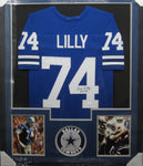 Dallas Cowboys Bob Lilly SIGNED Framed Matted Jersey JSA COA