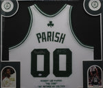 Boston Celtics Robert Parish SIGNED Framed Matted Jersey PSA COA