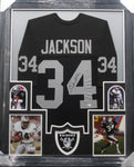 Oakland Raiders Bo Jackson SIGNED Framed Matted Jersey BECKETT COA