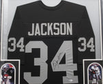 Oakland Raiders Bo Jackson SIGNED Framed Matted Jersey BECKETT COA