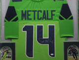 Seattle Seahawks DK Metcalf SIGNED Framed Matted Jersey JSA COA