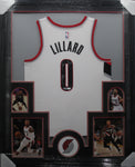 Portland Trail Blazers Damian Lillard SIGNED Framed Matted Jersey JSA COA