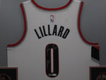 Portland Trail Blazers Damian Lillard SIGNED Framed Matted Jersey JSA COA