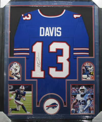 Buffalo Bills Gabe Davis SIGNED Framed Matted Jersey JSA COA