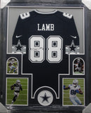 Dallas Cowboys CeeDee Lamb SIGNED Framed Matted Jersey FANATICS COA