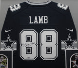 Dallas Cowboys CeeDee Lamb SIGNED Framed Matted Jersey FANATICS COA