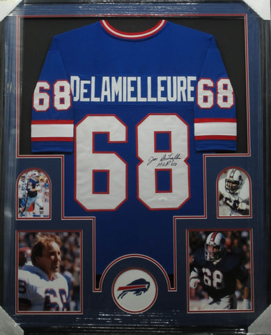 Buffalo Bills Joe DeLamielleure SIGNED Framed Matted Jersey JSA COA