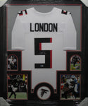 Atlanta Falcons Drake London SIGNED Framed Matted Jersey BECKETT COA