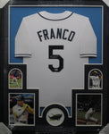 Tampa Bay Rays Wander Franco SIGNED Framed Matted Jersey BECKETT COA