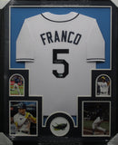 Tampa Bay Rays Wander Franco SIGNED Framed Matted Jersey BECKETT COA