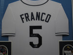 Tampa Bay Rays Wander Franco SIGNED Framed Matted Jersey BECKETT COA