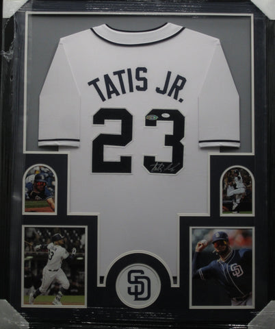 San Diego Padres Fernando Tatis Jr. SIGNED Framed Matted Jersey JSA COA