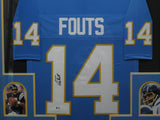 Los Angeles Chargers Dan Fouts SIGNED Framed Matted Jersey BECKETT COA