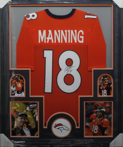 Denver Broncos Peyton Manning SIGNED Framed Matted Jersey WITH COA