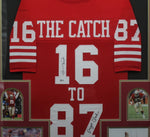 San Francisco 49ers Joe Montana and Dwight Clark SIGNED Framed Jersey BECKETT COA