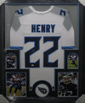 Tennessee Titans Derrick Henry SIGNED Framed Matted Jersey BECKETT COA