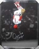 Large Framed St. Louis Cardinals Ozzie Smith SIGNED Canvas JSA COA