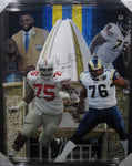 Large Framed NFL Orlando Pace SIGNED Collage Canvas JSA COA