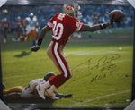 Large Framed San Francisco 49ers Jerry Rice SIGNED Canvas JSA COA