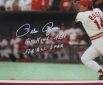 Cincinnati Reds Pete Rose SIGNED Framed Panoramic Photo PSA COA