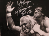 Rocky III Hulk Hogan SIGNED Large Framed Photo WITH COA