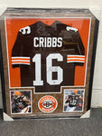 Josh Cribbs Signed Framed Matted Cleveland Browns Jersey Beckett COA