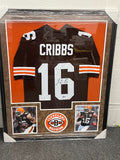 Josh Cribbs Signed Framed Matted Cleveland Browns Jersey Beckett COA