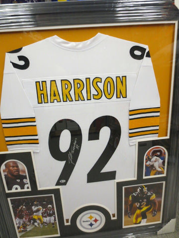 James Harrison Pittsburgh Steelers Signed Framed Matted Jersey Beckett COA