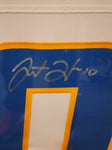 Justin Herbert Signed Framed Matted L.A. Chargers Jersey Fanatics COA