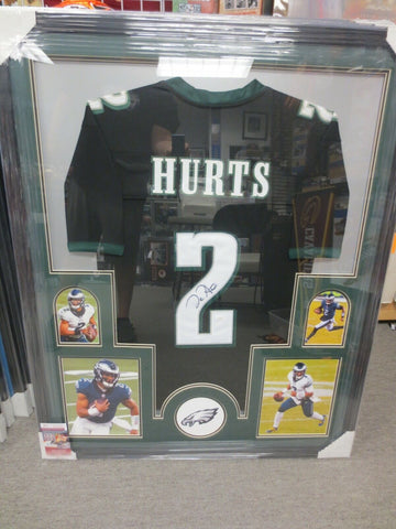 Jalen Hurts Philadelphia Eagles Signed Framed Matted Jersey JSA COA