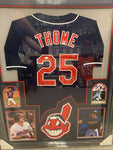 Jim Thome Cleveland Indians Signed Framed Matted Jersey JSA COA