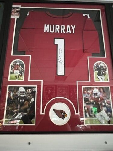 Kyler Murray Signed Framed Matted Cardinals Jersey JSA COA