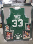 Larry Bird Boston Celtics Signed Framed Matted Jersey Beckett COA