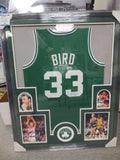 Larry Bird Boston Celtics Signed Framed Matted Jersey Beckett COA