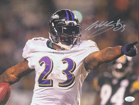 Willis McGahee Baltimore Ravens Signed 11x14 Photo JSA COA