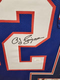 O.J. Simpson Signed Framed Matted Buffalo Bills Jersey JSA COA