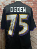 Jonathan Ogden Baltimore Ravens Signed Black Jersey w/ "HOF 13" Inscription JSA COA