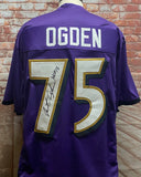 Jonathan Ogden Baltimore Ravens Signed Purple Jersey w/ "HOF 13" Inscription JSA COA