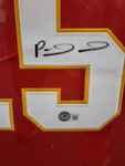 Patrick Mahomes Signed Framed Matted KC Chiefs Jersey Beckett COA