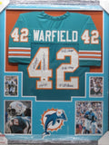 PAUL WARFIELD Signed Inscriptions Miami Dolphins Jersey Framed w/ Photos CAS CoA