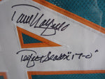 PAUL WARFIELD Signed Inscriptions Miami Dolphins Jersey Framed w/ Photos CAS CoA