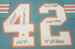 Paul Warfield Miami Dolphins signed framed football jersey inscriptions CAS COA