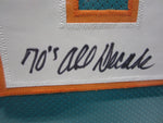 PAUL WARFIELD Signed Inscriptions Miami Dolphins Jersey Framed w/ Photos CAS CoA