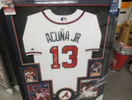 Ronald Acuna Jr Atlanta Braves Signed Framed Matted Authentic Jersey JSA COA