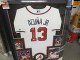 Ronald Acuna Jr Atlanta Braves Signed Framed Matted Authentic Jersey JSA COA